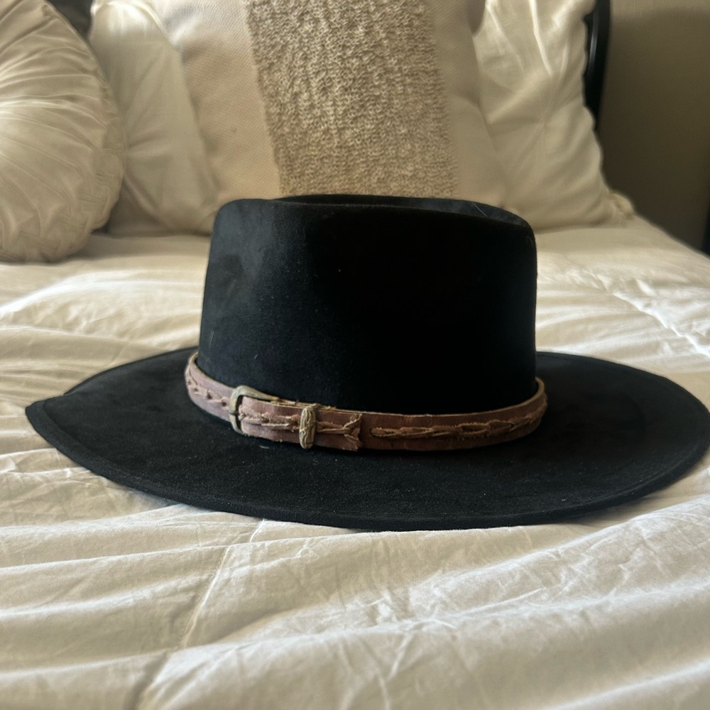 Freebird Black Gemini Hat with Light Brown Band